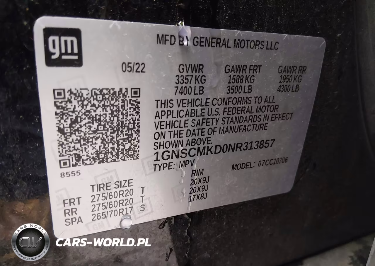 2022 Chevrolet Tahoe 2Wd Ls VIN:1GNSCMKD0NR313857 - 9
