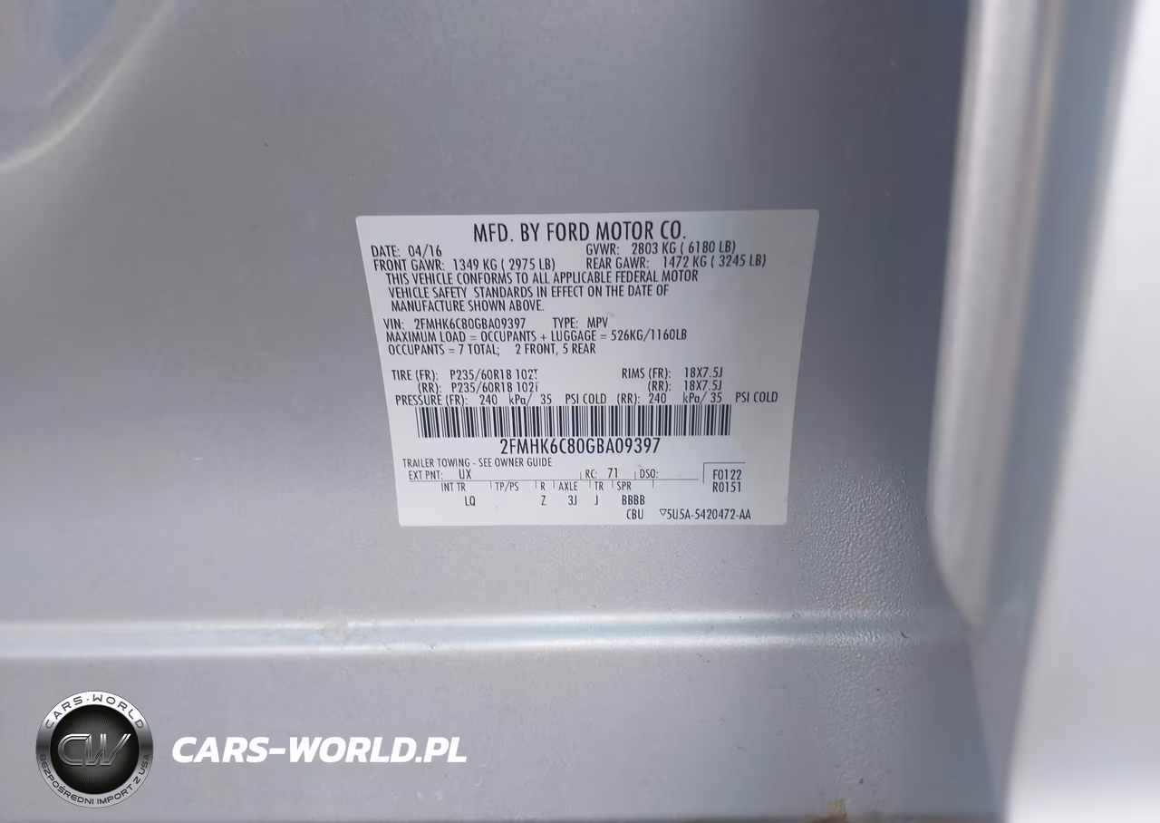 2016 Ford Flex Sel VIN:2FMHK6C80GBA09397 - 9