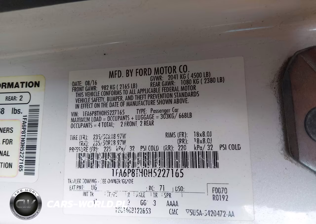 2017 Ford Mustang Ecoboost VIN:1FA6P8TH0H5227165 - 9
