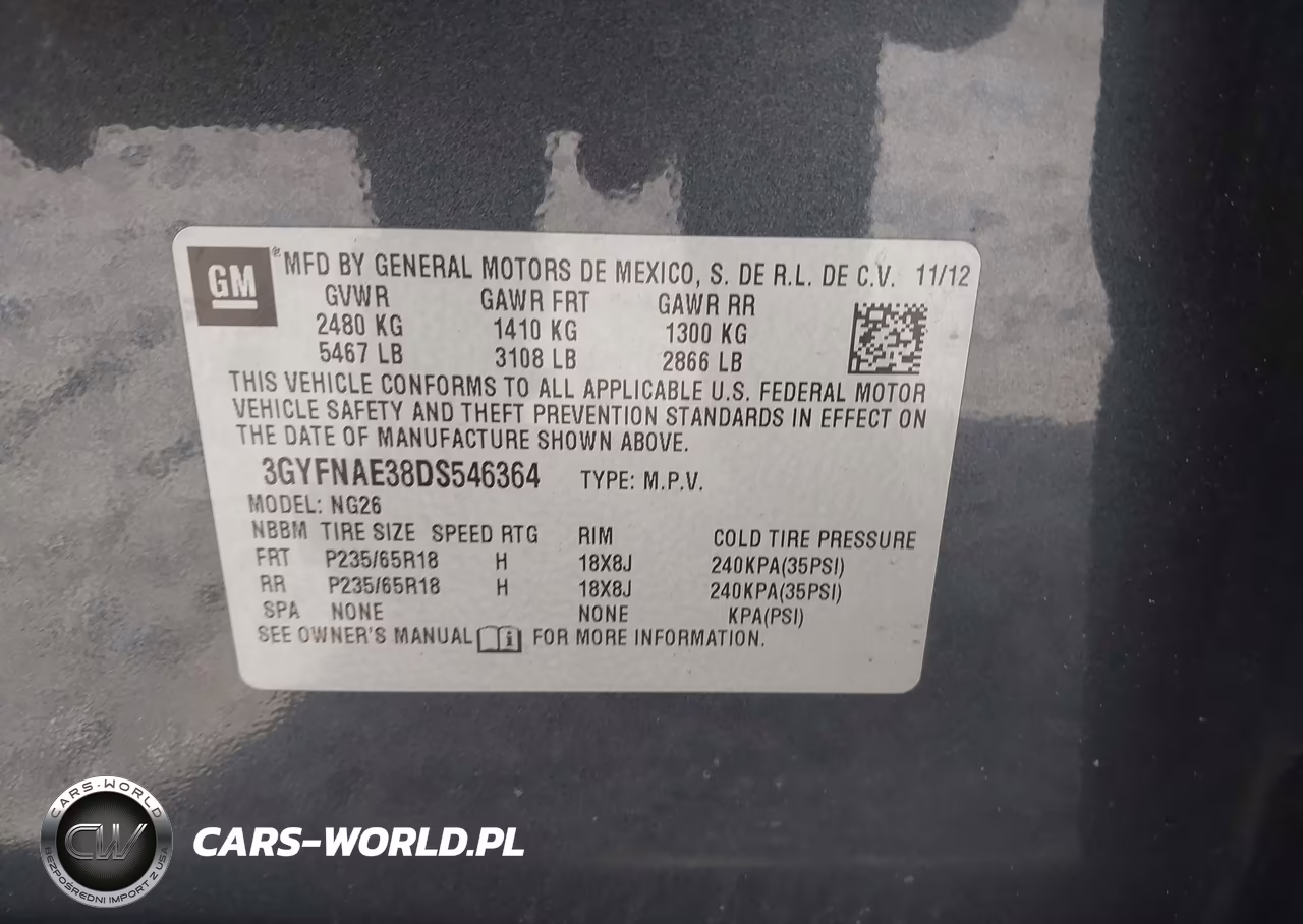 2013 Cadillac Srx Standard VIN:3GYFNAE38DS546364 - 9