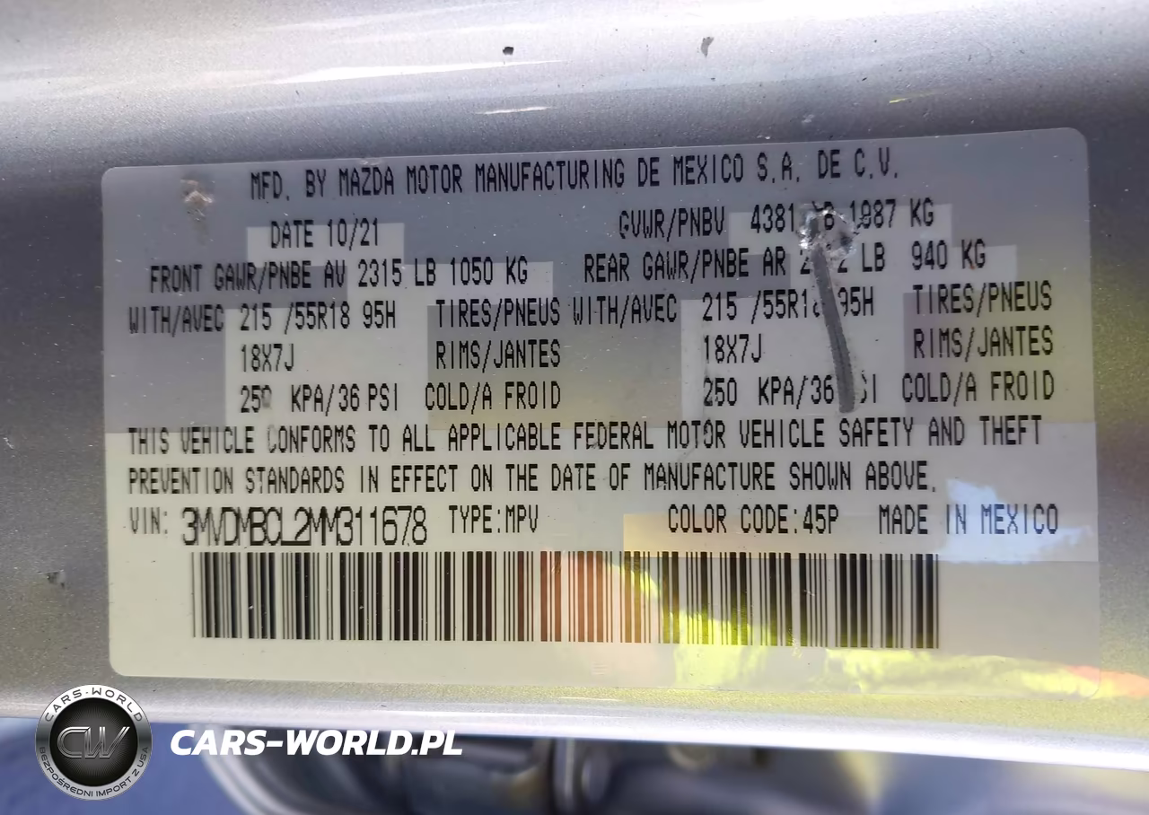 2021 Mazda Cx-30 Preferred VIN:3MVDMBCL2MM311678 - 9
