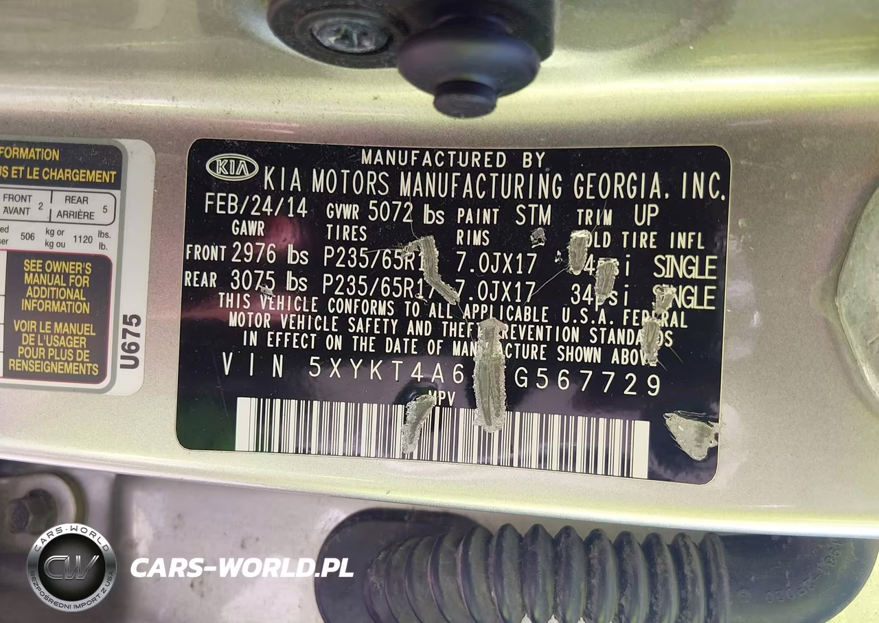 2015 Kia Sorento Lx VIN:5XYKT4A66FG567729 - 9