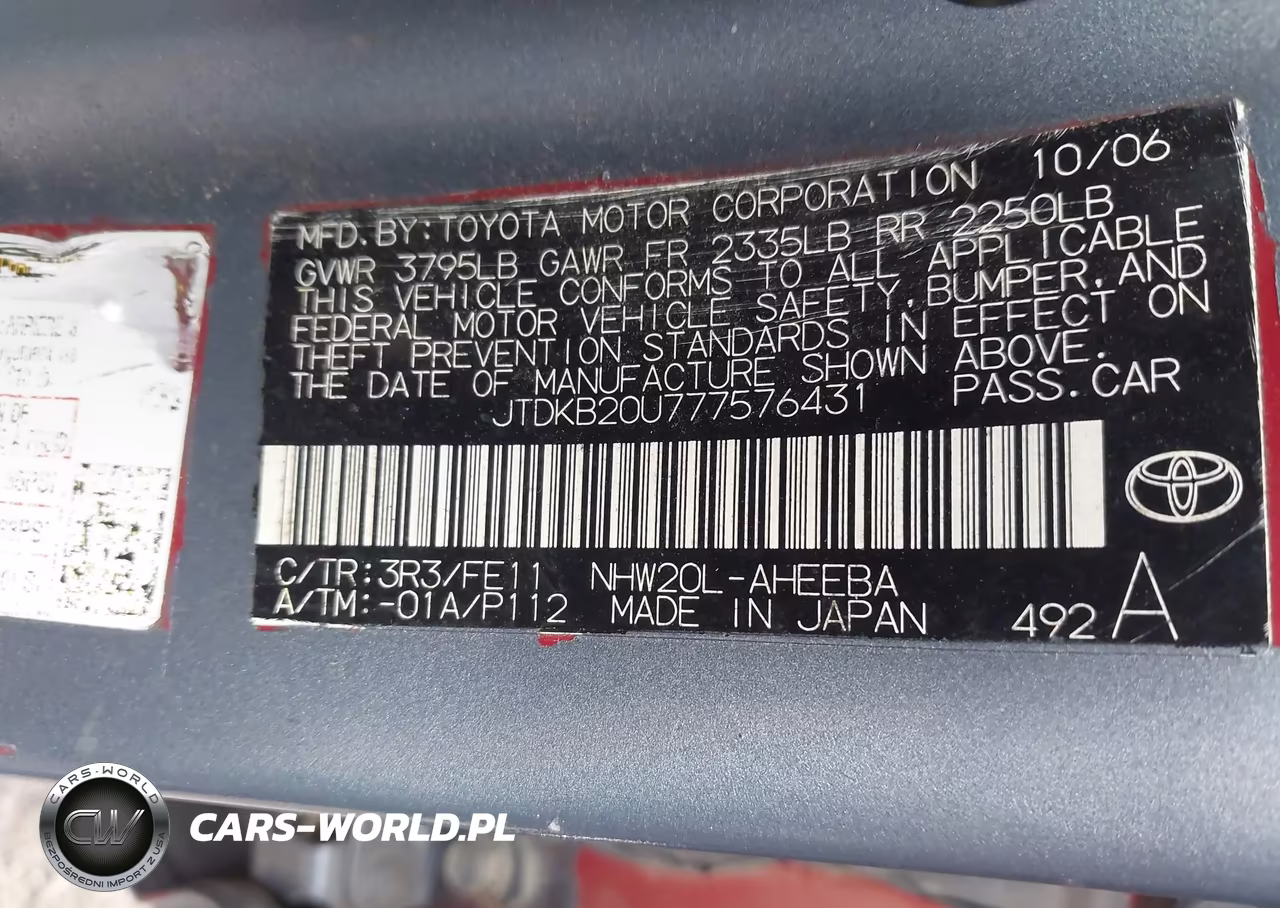 2007 Toyota Prius Touring VIN:JTDKB20U777576431 - 9