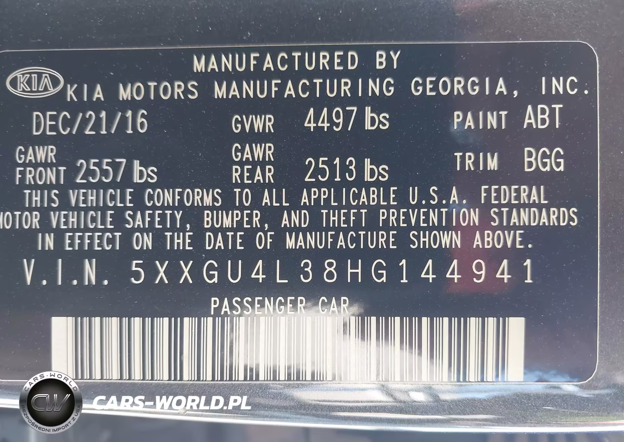 2017 Kia Optima Ex VIN:5XXGU4L38HG144941 - 9