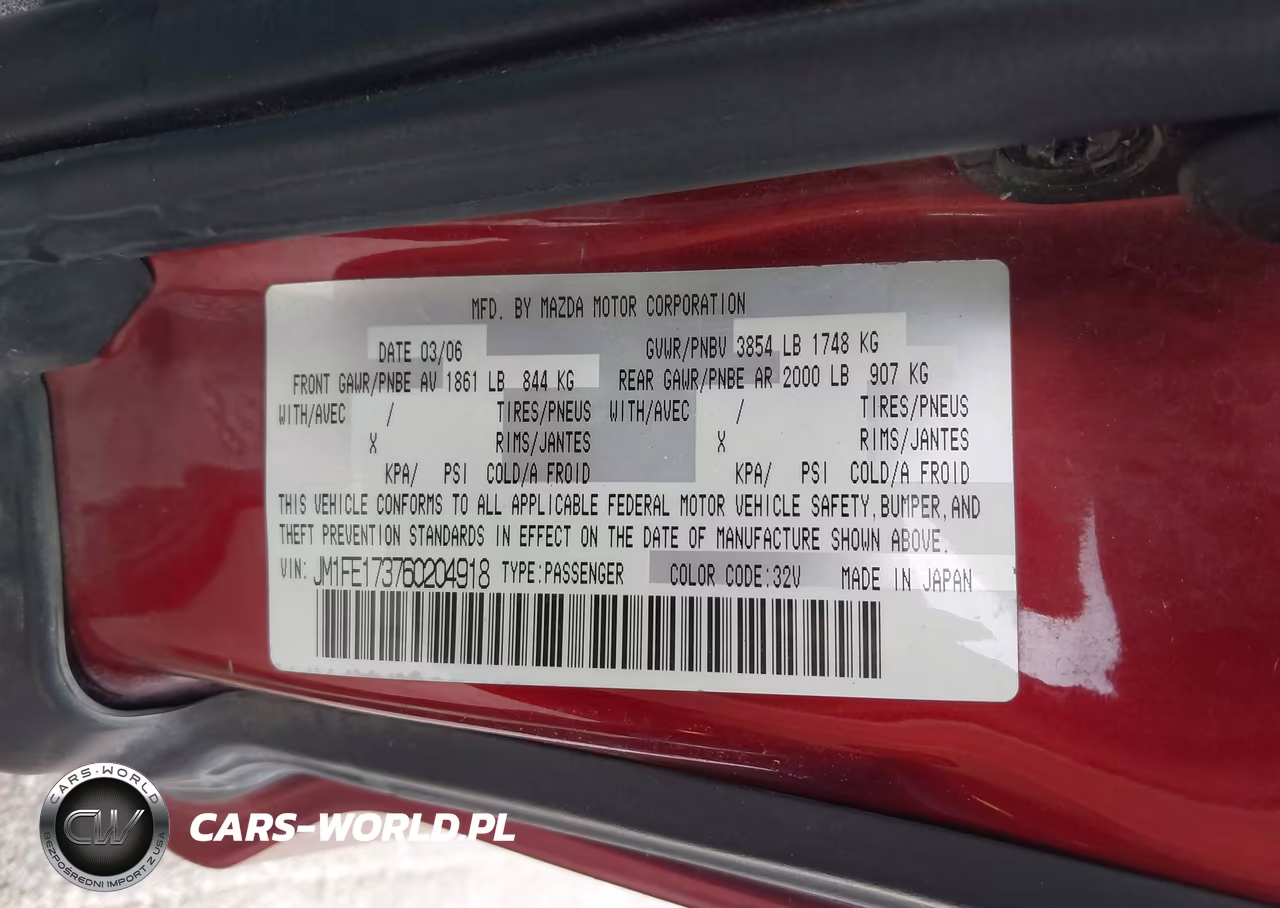 2006 Mazda Rx-8 6-Speed Sport Automatic VIN:JM1FE173760204918 - 9