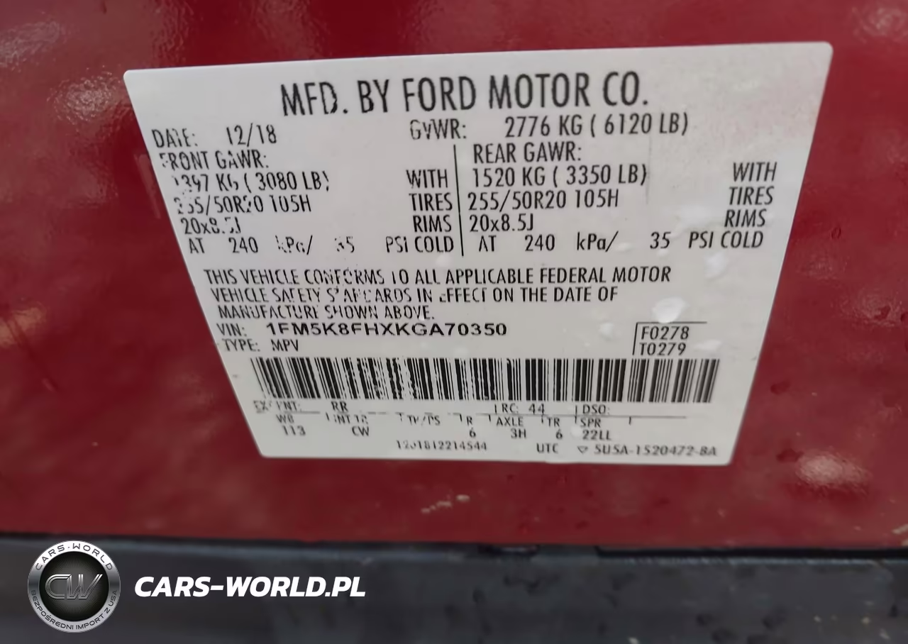 2019 Ford Explorer Limited VIN:1FM5K8FHXKGA70350 - 9