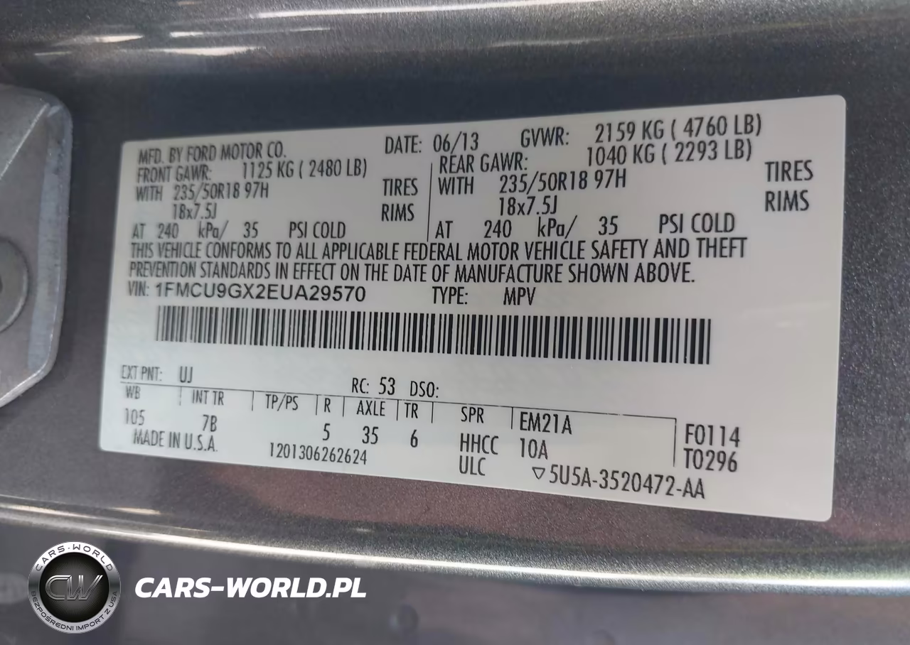 2014 Ford Escape Se VIN:1FMCU9GX2EUA29570 - 9