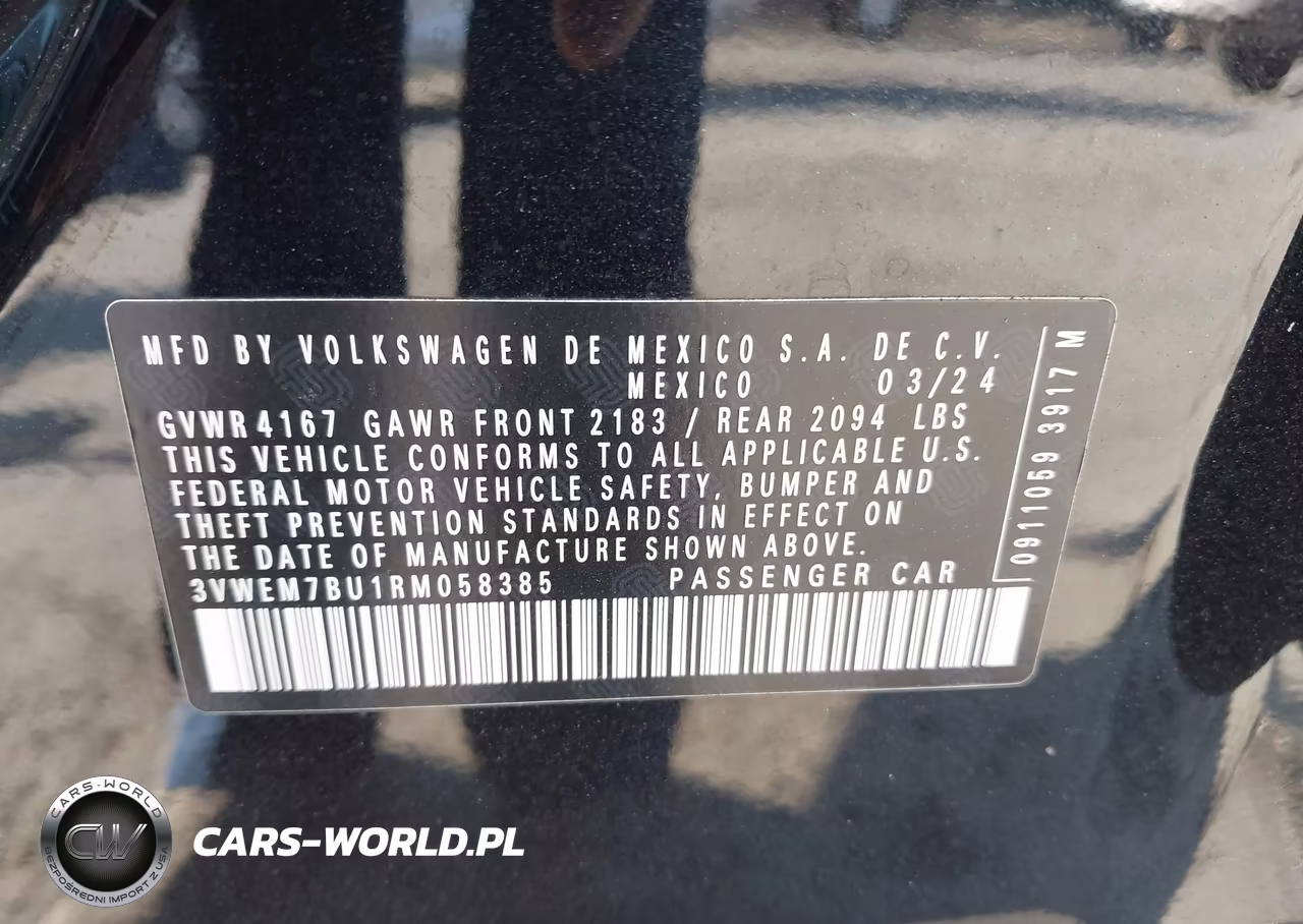 2024 Volkswagen Jetta 1.5T Se VIN:3VWEM7BU1RM058385 - 9