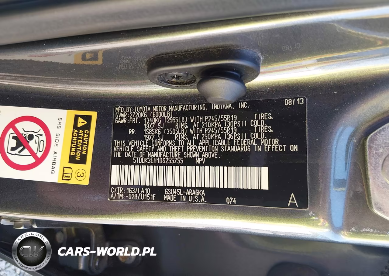 2013 Toyota Highlander Limited V6 VIN:5TDDK3EH1DS255755 - 9