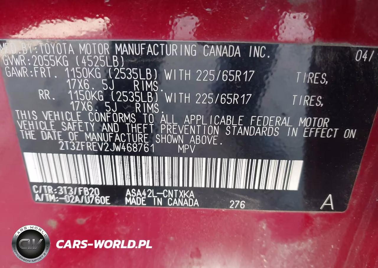 2018 Toyota Rav4 Le VIN:2T3ZFREV2JW468761 - 9