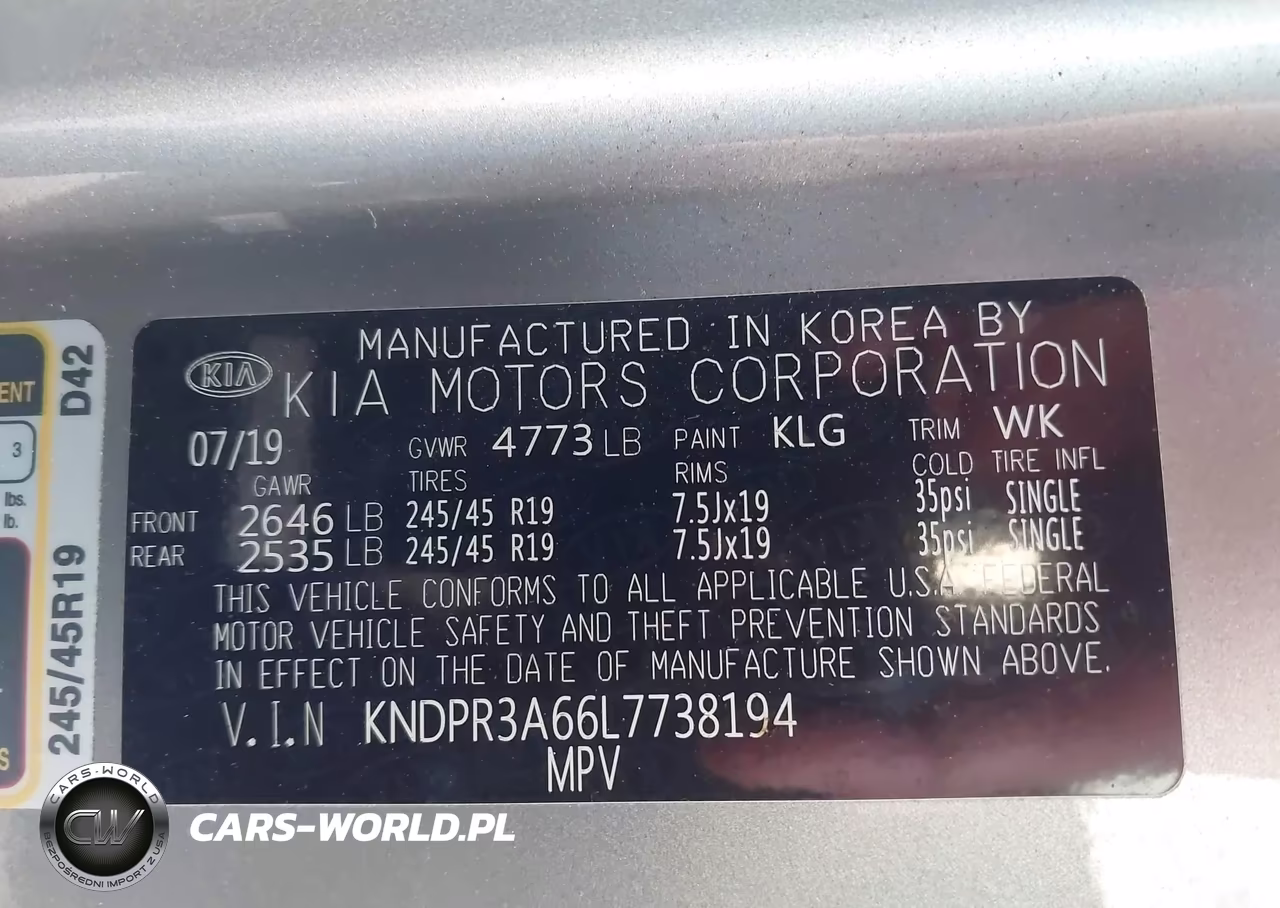 2020 Kia Sportage Sx Turbo VIN:KNDPR3A66L7738194 - 9