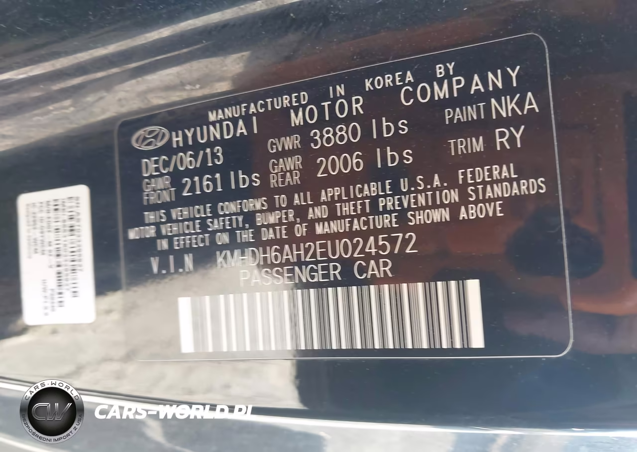 2014 Hyundai Elantra VIN:KMHDH6AH2EU024572 - 9