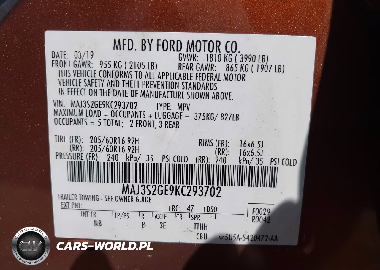 2019 Ford Ecosport Se VIN:MAJ3S2GE9KC293702 - 9