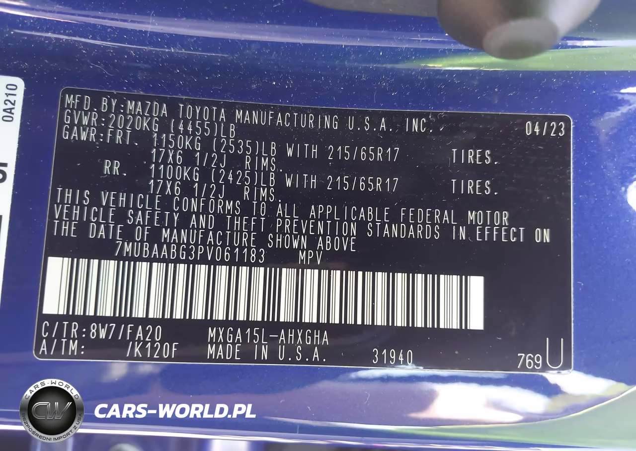 2023 Toyota Corolla Cross Le VIN:7MUBAABG3PV061183 - 9