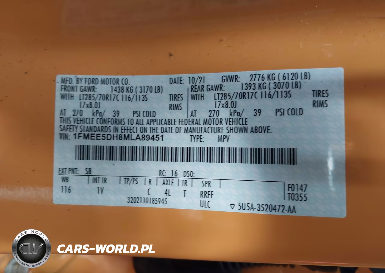 2021 Ford Bronco Badlands VIN:1FMEE5DH8MLA89451 - 9
