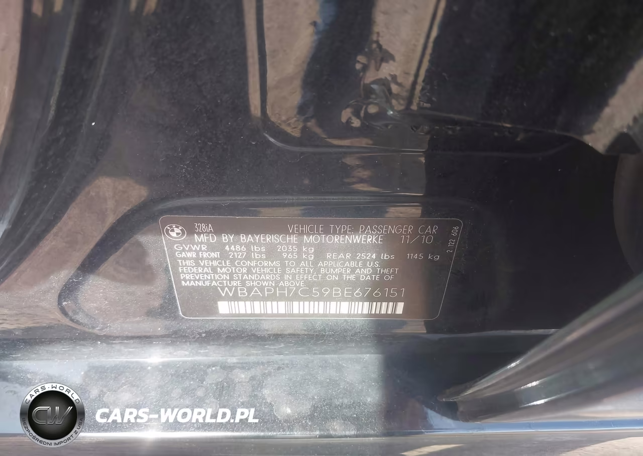 2011 BMW 328I VIN:WBAPH7C59BE676151 - 9