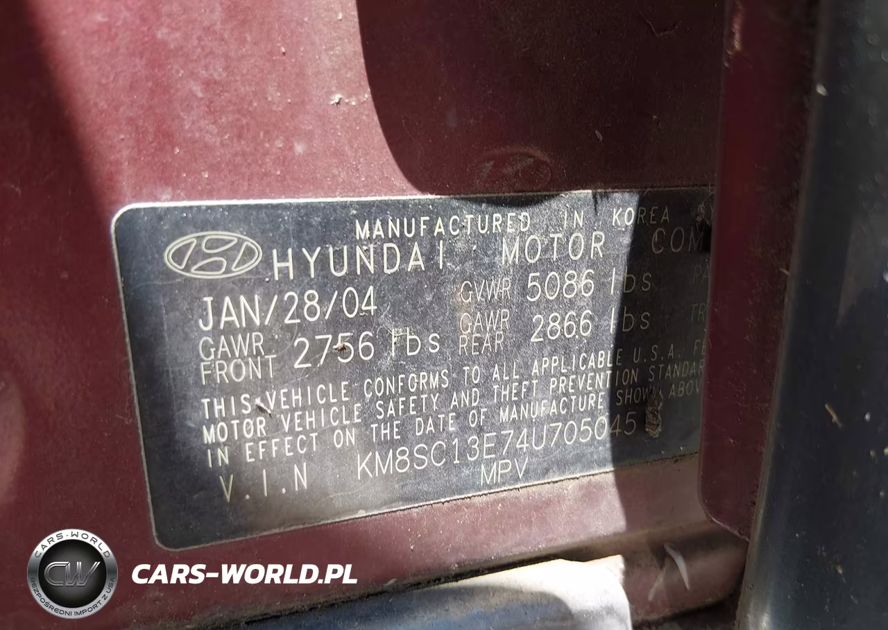 2004 Hyundai Santa Fe Gls-Lx VIN:KM8SC13E74U705045 - 9
