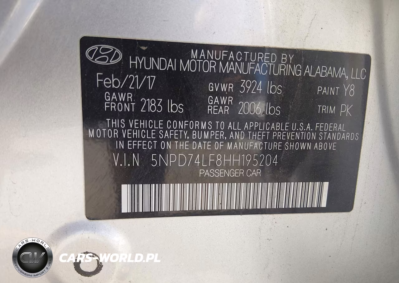 2017 Hyundai Elantra Se VIN:5NPD74LF8HH195204 - 9