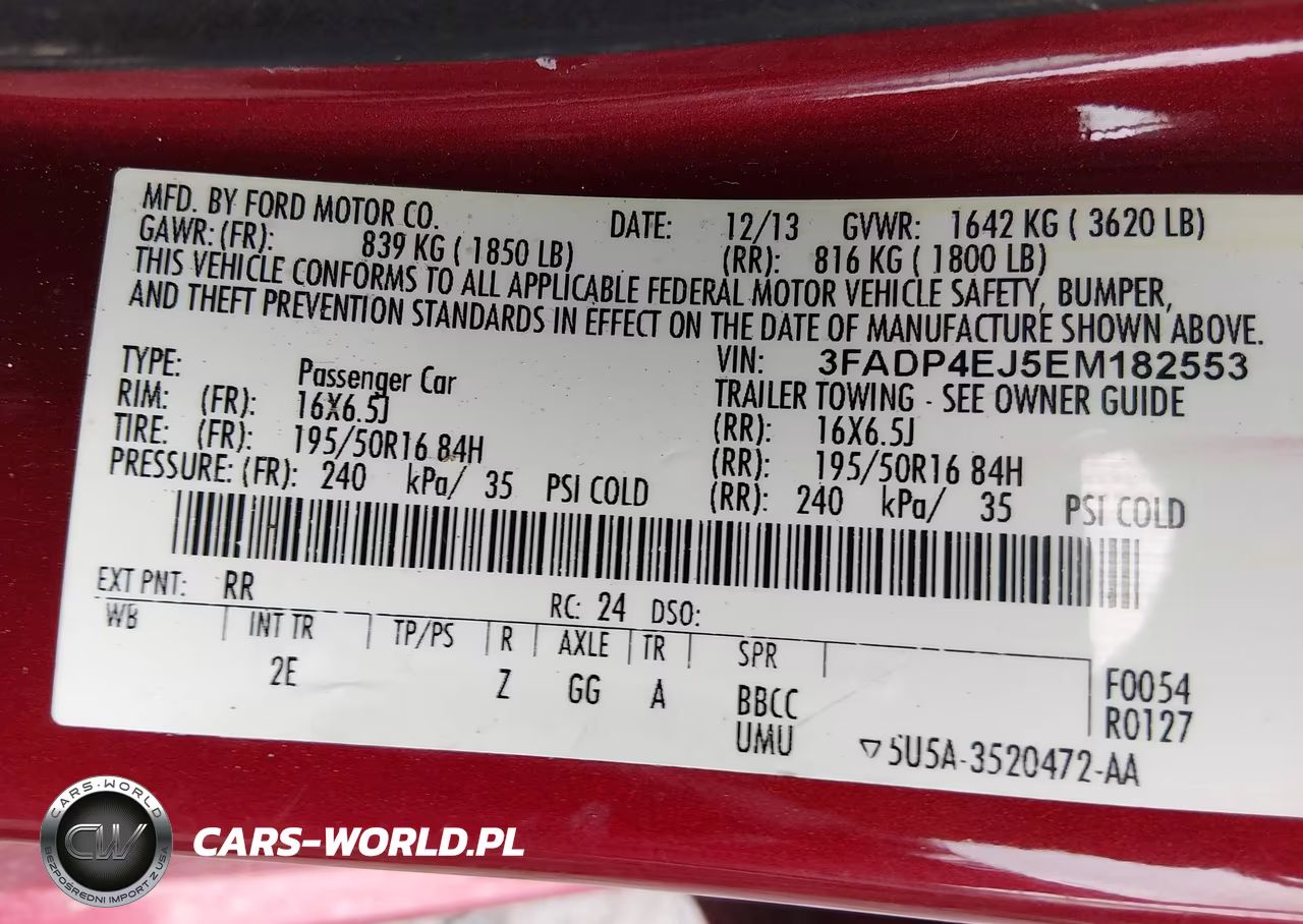2014 Ford Fiesta Se VIN:3FADP4EJ5EM182553 - 9