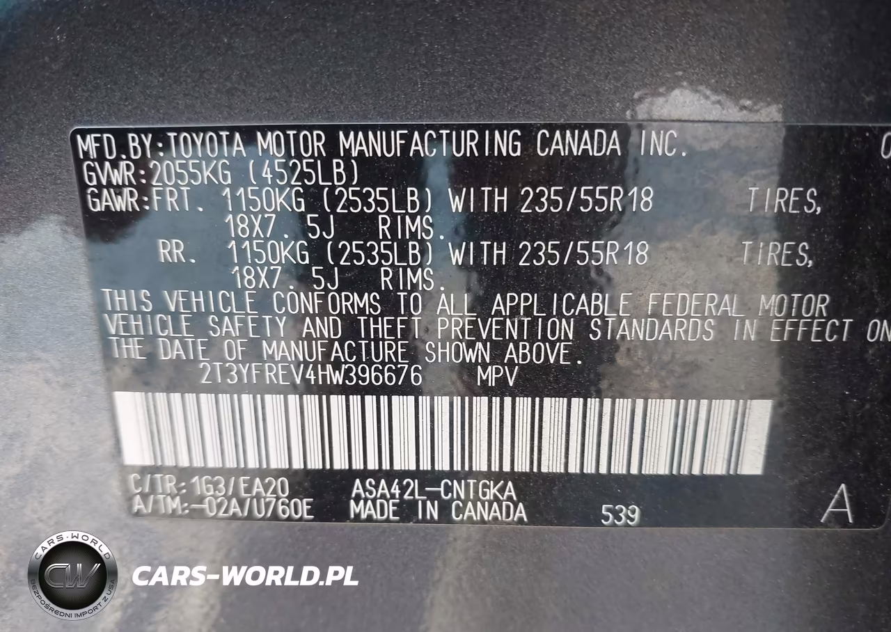 2017 Toyota Rav4 Limited VIN:2T3YFREV4HW396676 - 9