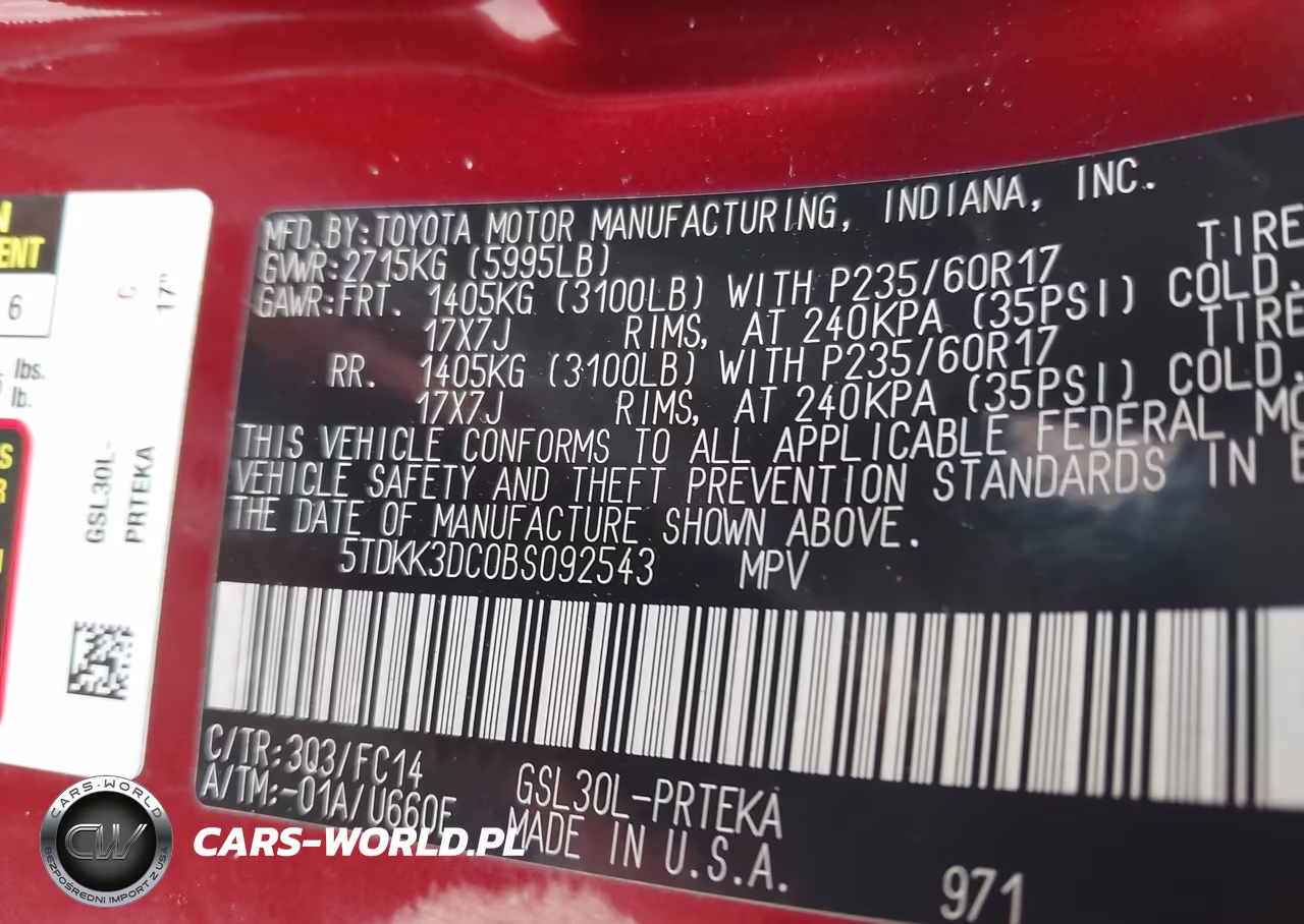 2011 Toyota Sienna Le V6 VIN:5TDKK3DC0BS092543 - 9