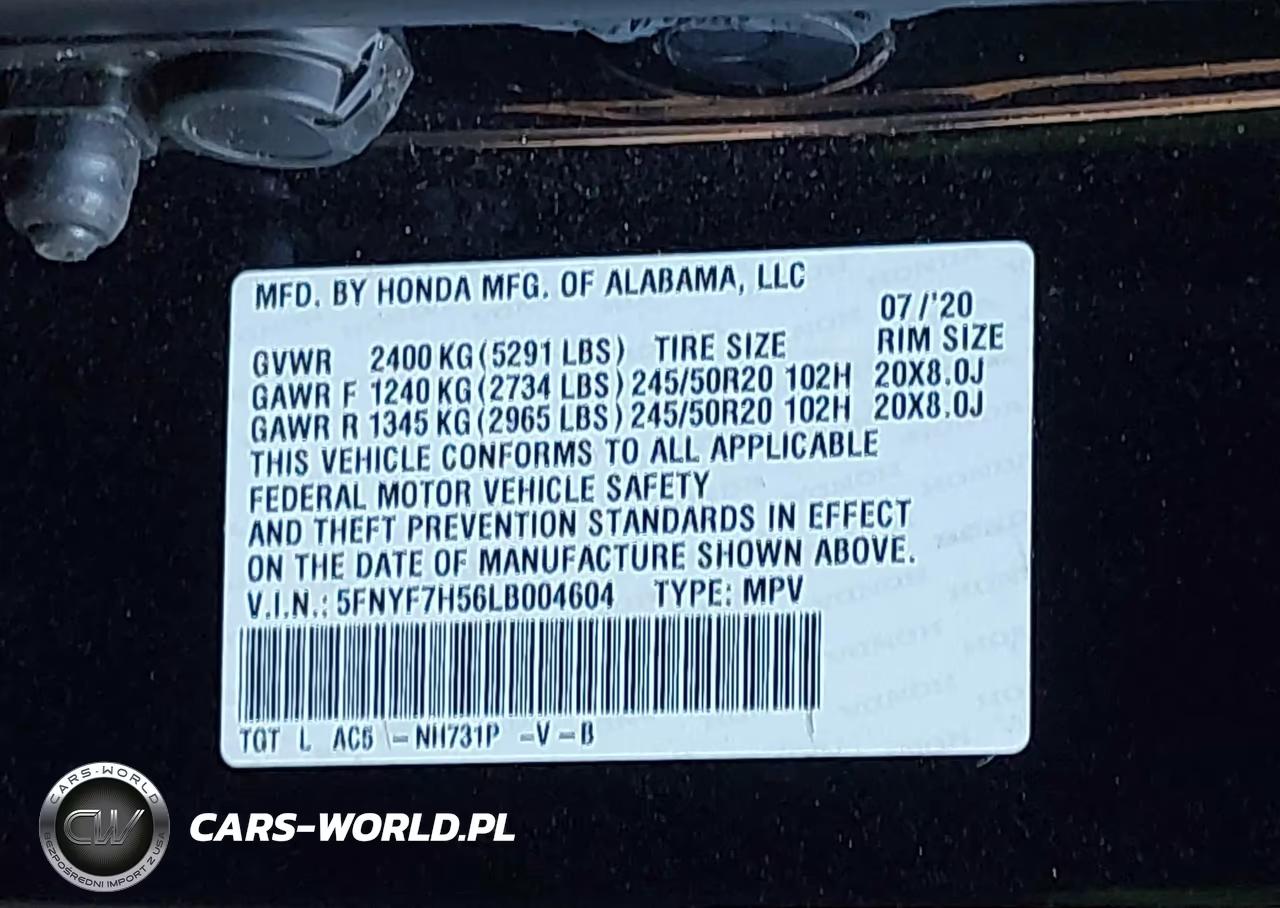 2020 Honda Passport 2Wd Ex-L VIN:5FNYF7H56LB004604 - 9