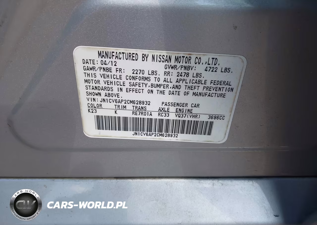 2012 Infiniti G37 Journey VIN:JN1CV6AP2CM628932 - 9