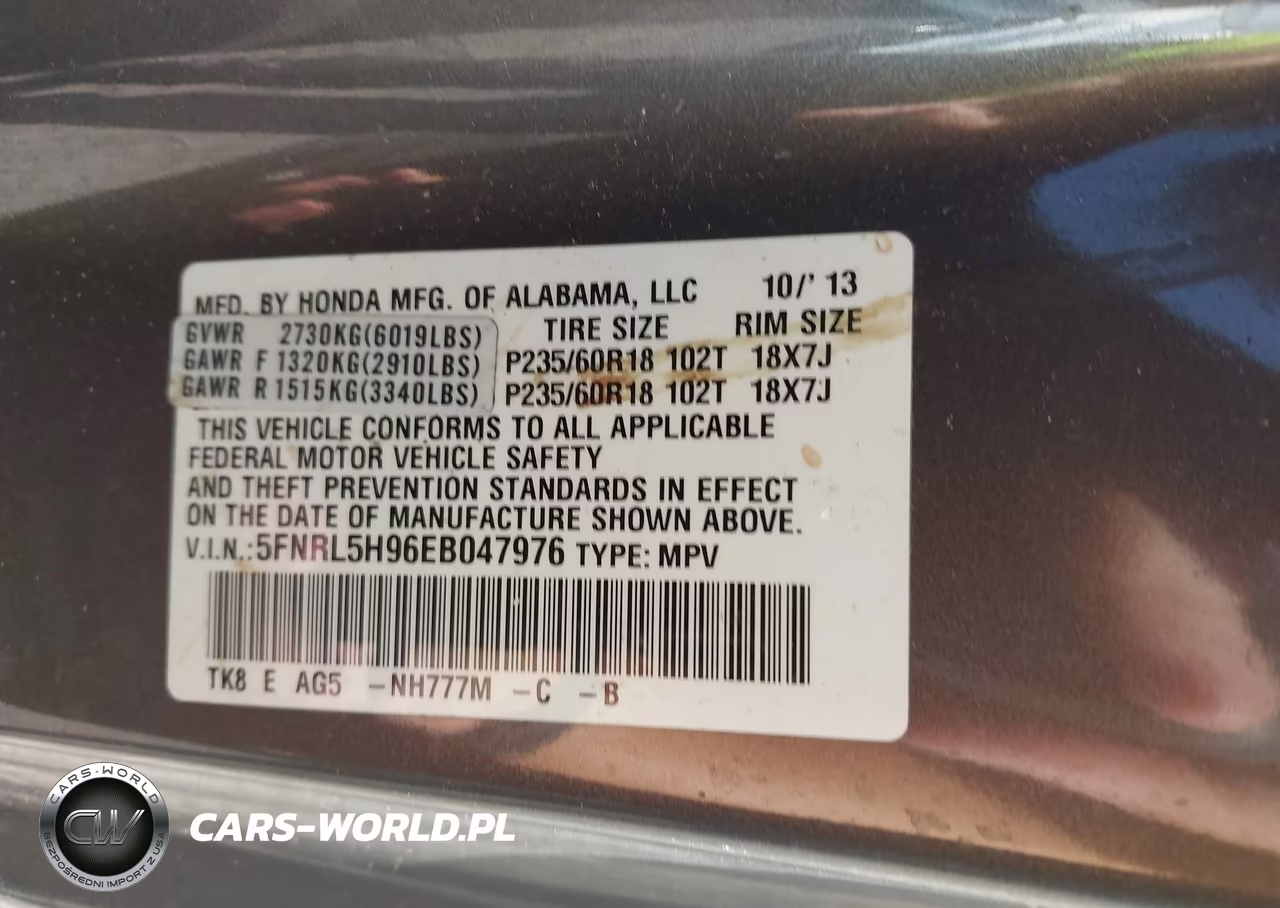 2014 Honda Odyssey Touring-Touring Elite VIN:5FNRL5H96EB047976 - 9