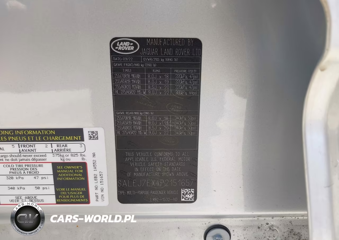 2023 Land Rover Defender 110 S VIN:SALEJ7EX4P2151657 - 9