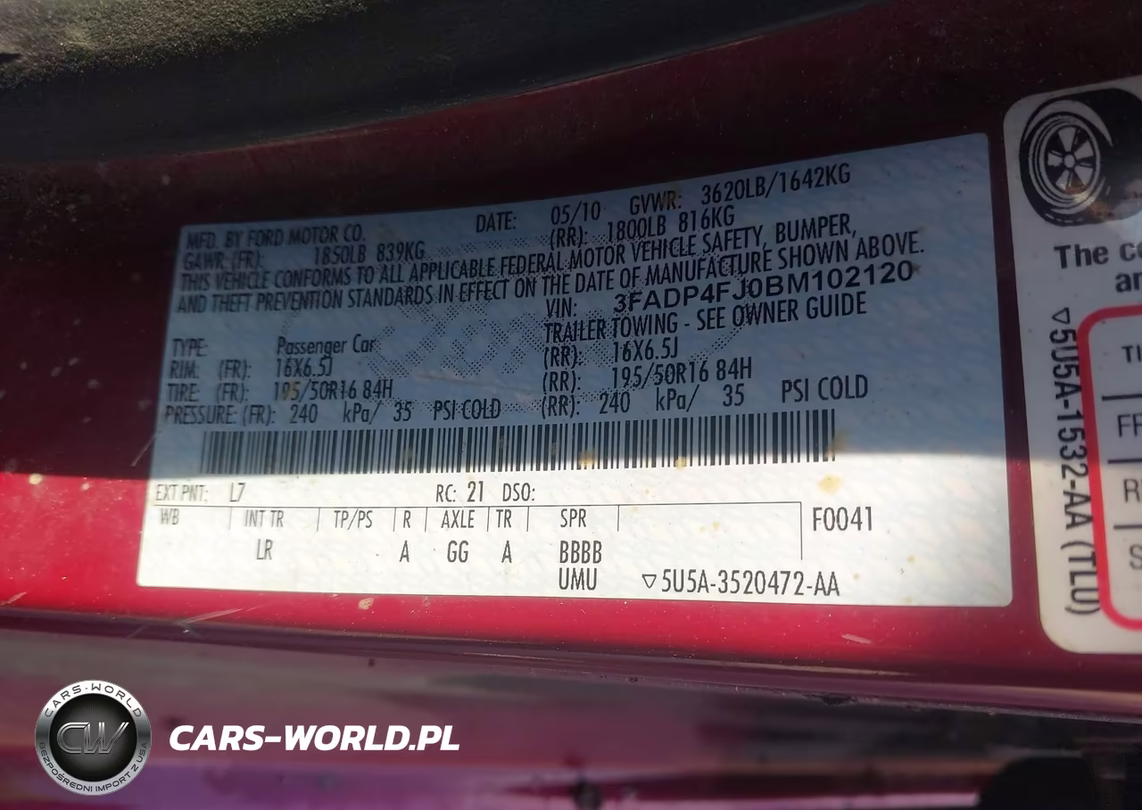2011 Ford Fiesta Ses VIN:3FADP4FJ0BM102120 - 9