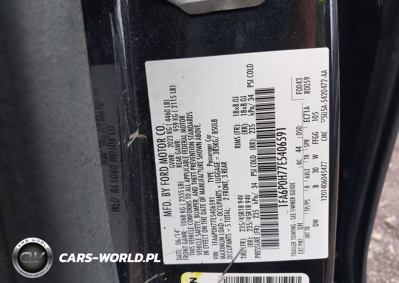 2014 Ford Fusion Se VIN:1FA6P0H77E5406591 - 9