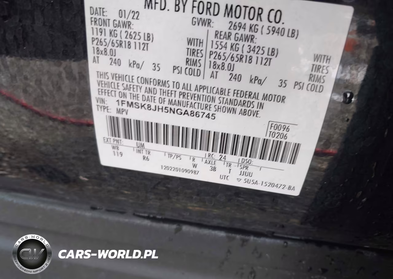 2022 Ford Explorer Timberline VIN:1FMSK8JH5NGA86745 - 9