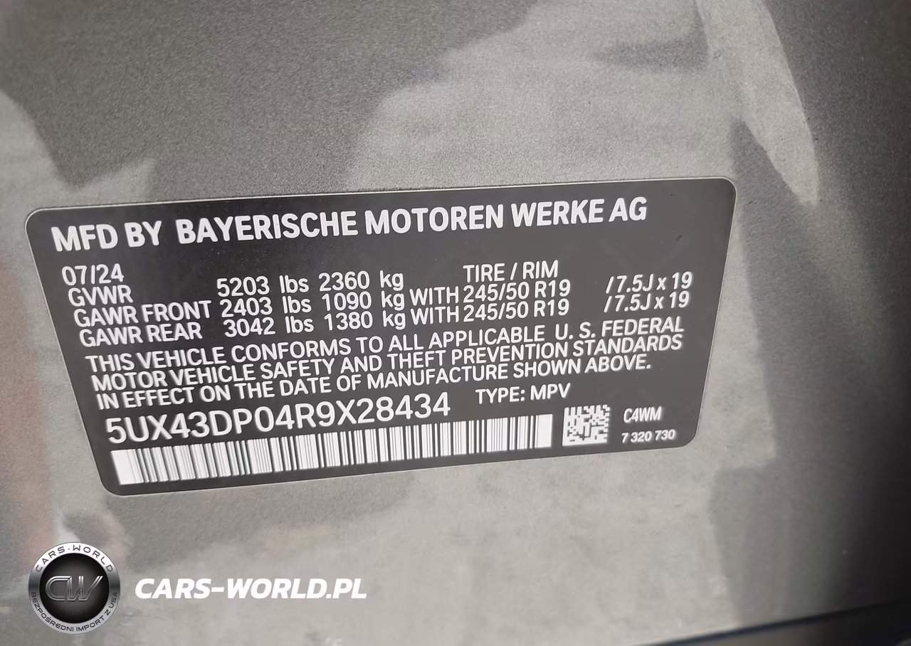 2024 BMW X3 Sdrive30I VIN:5UX43DP04R9X28434 - 9