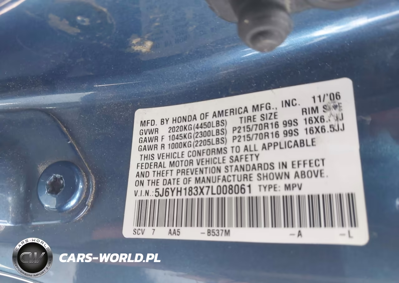 2007 Honda Element Lx VIN:5J6YH183X7L008061 - 9