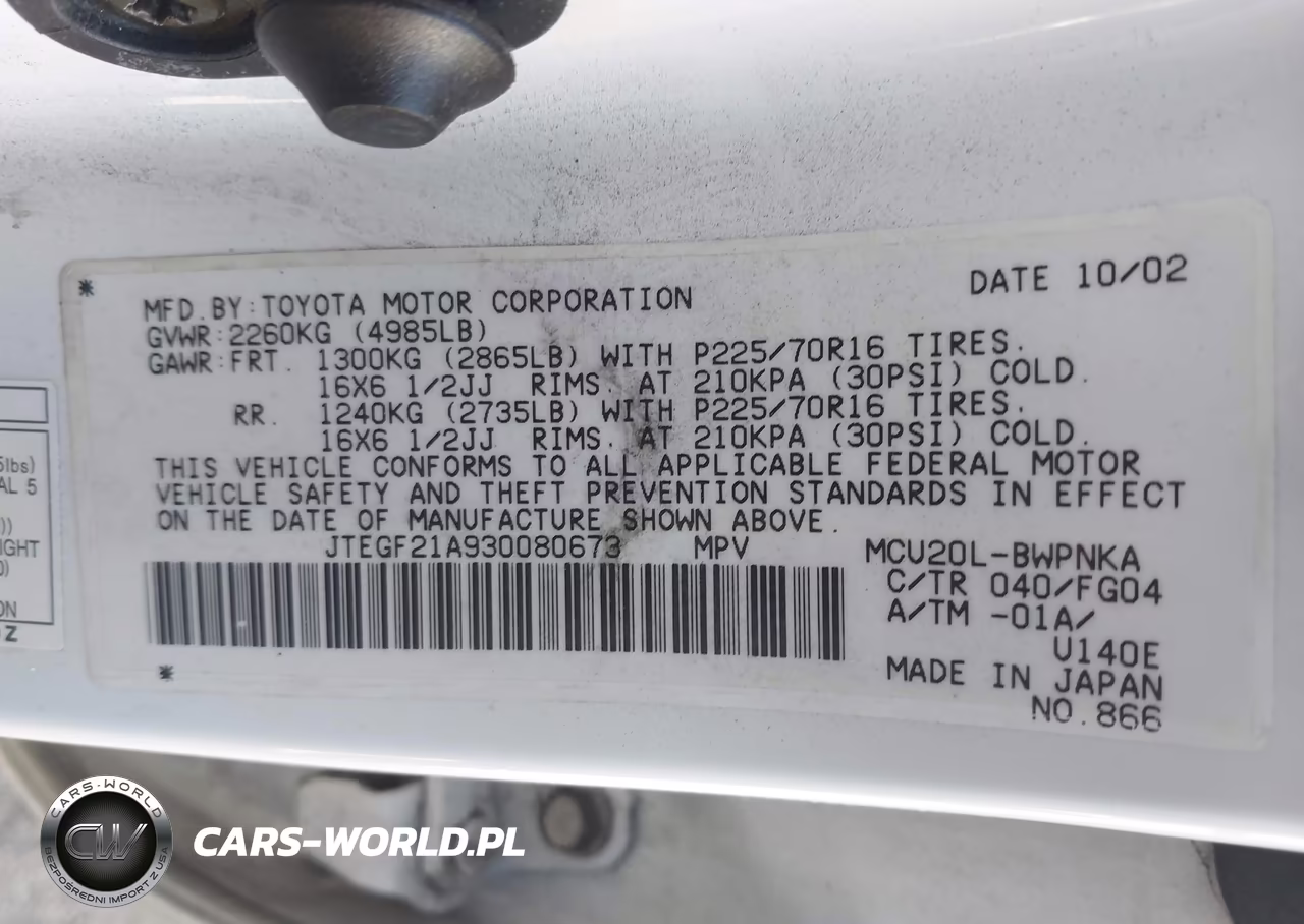 2003 Toyota Highlander V6 VIN:JTEGF21A930080673 - 9