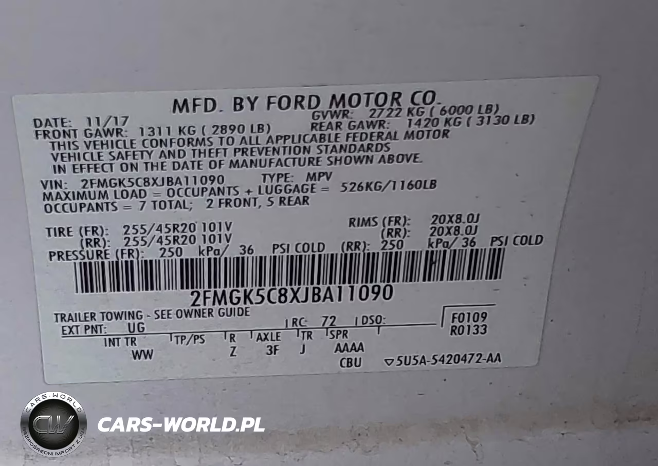 2018 Ford Flex Sel VIN:2FMGK5C8XJBA11090 - 9