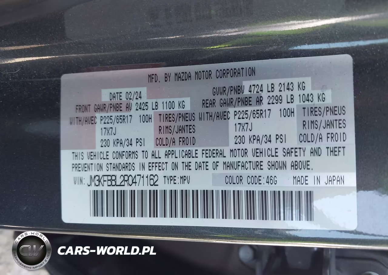 2024 Mazda Cx-5 2.5 S Select VIN:JM3KFBBL2R0471162 - 9