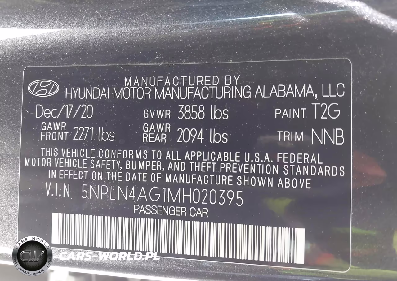2021 Hyundai Elantra Sel VIN:5NPLN4AG1MH020395 - 9