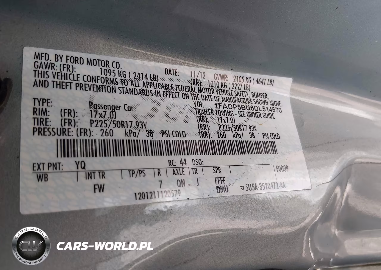2013 Ford C-Max Hybrid Sel VIN:1FADP5BU6DL514570 - 9