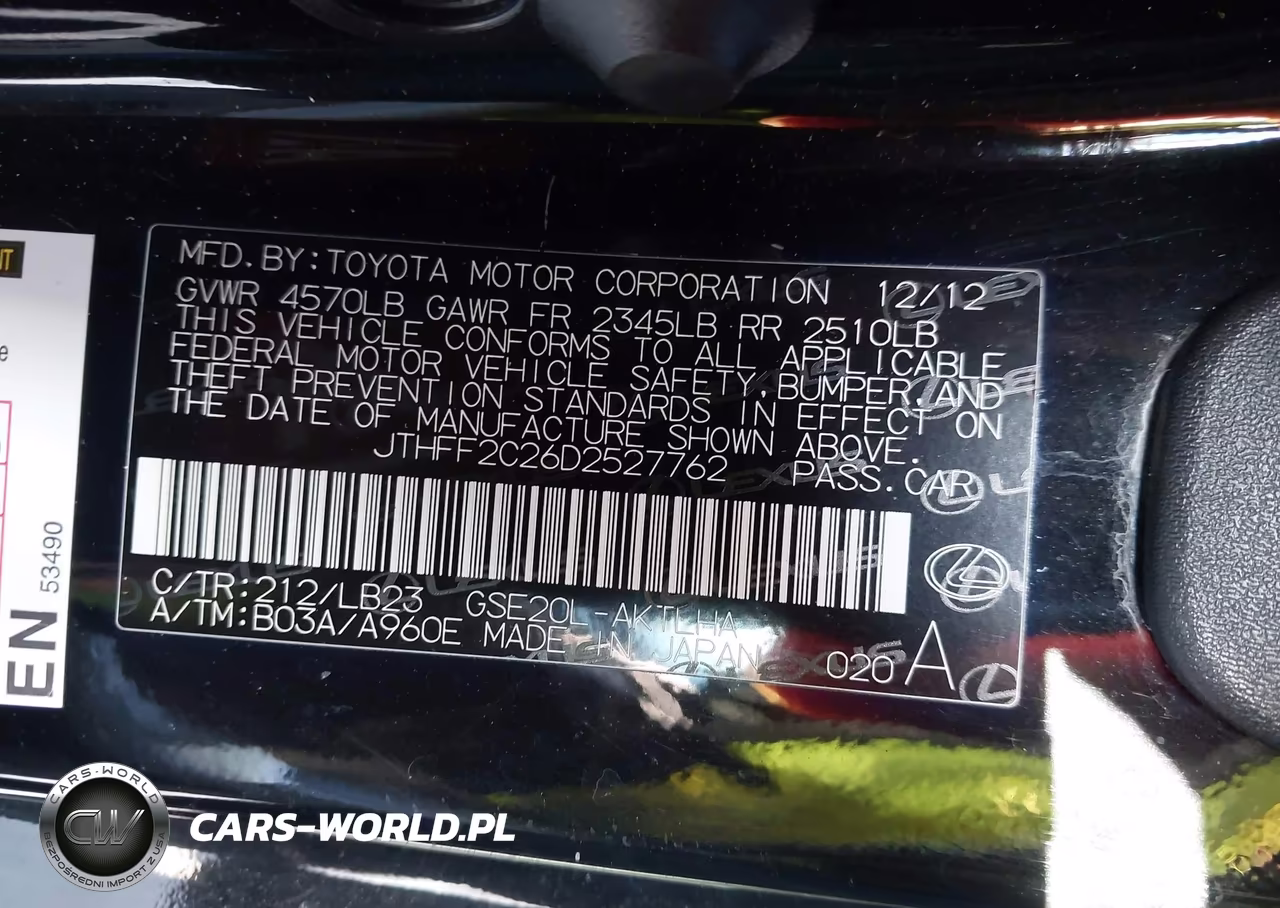 2013 Lexus Is 250C VIN:JTHFF2C26D2527762 - 9