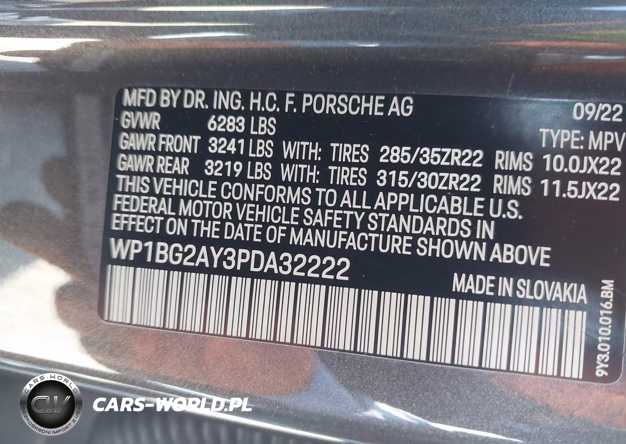 2023 Porsche Cayenne Coupe Gts VIN:WP1BG2AY3PDA32222 - 9