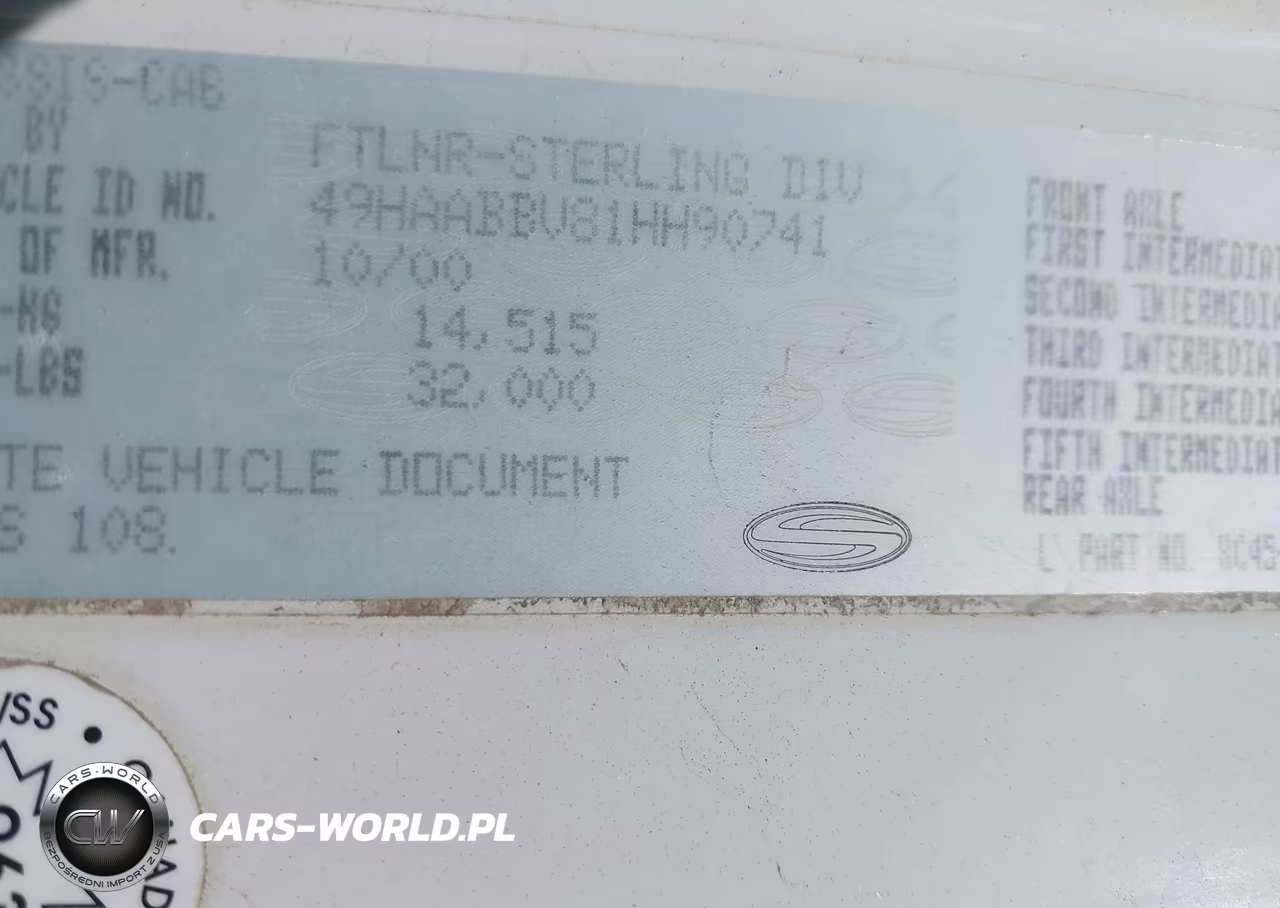 2001 Sterling Truck Sc 7000 VIN:49HAABBV81HH90741 - 8