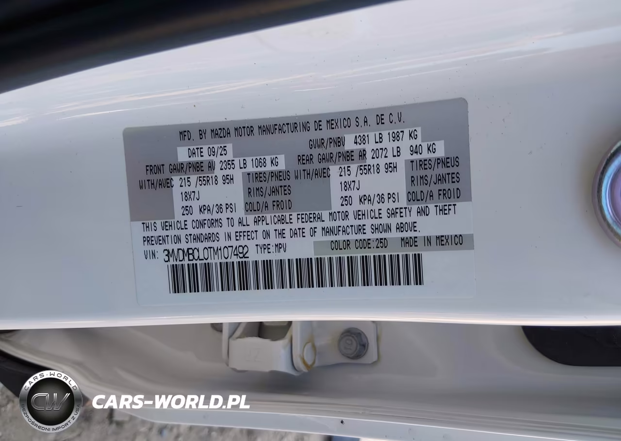 2026 Mazda Cx-30 2.5 S Aire Edition VIN:3MVDMBCL0TM107492 - 9