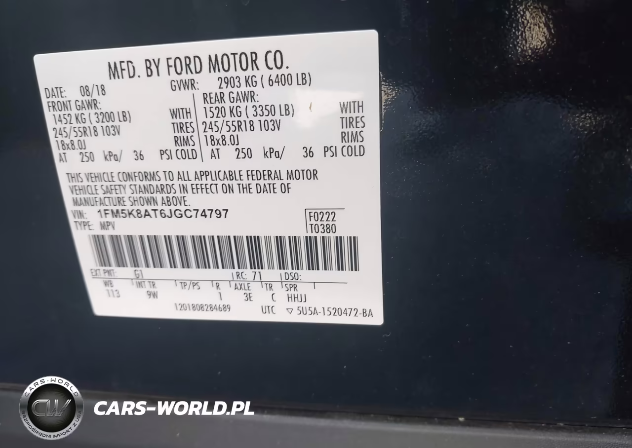 2018 Ford Police Interceptor Utility VIN:1FM5K8AT6JGC74797 - 9