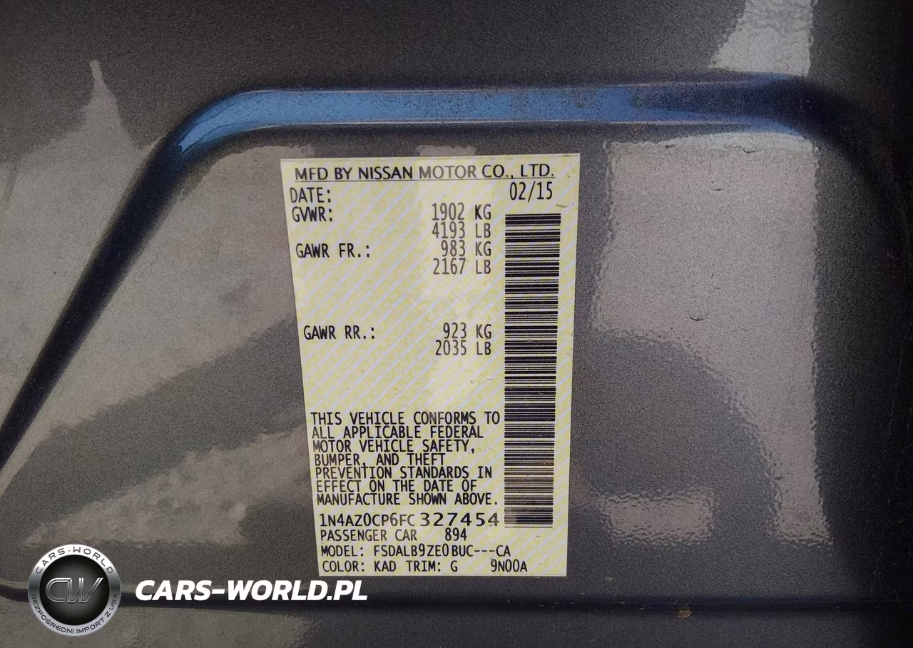 2015 Nissan Leaf S VIN:1N4AZ0CP6FC327454 - 9