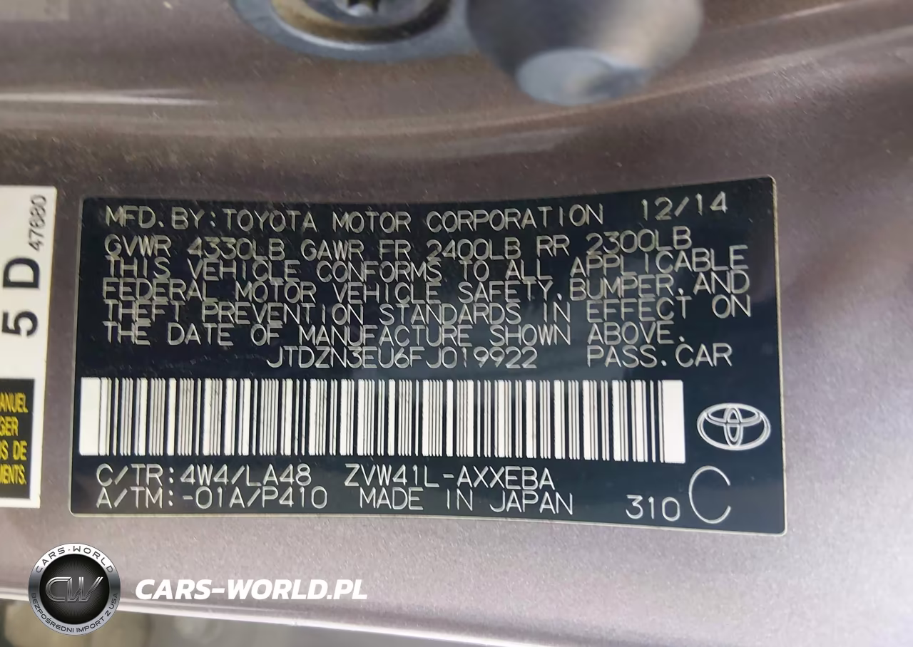 2015 Toyota Prius V Four VIN:JTDZN3EU6FJ019922 - 9