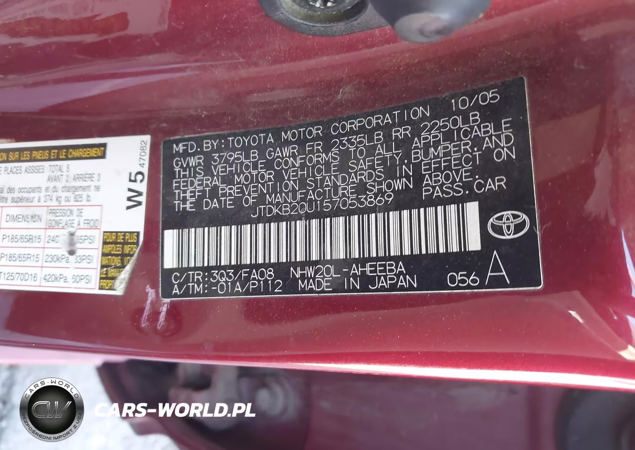 2005 Toyota Prius VIN:JTDKB20U157053869 - 9