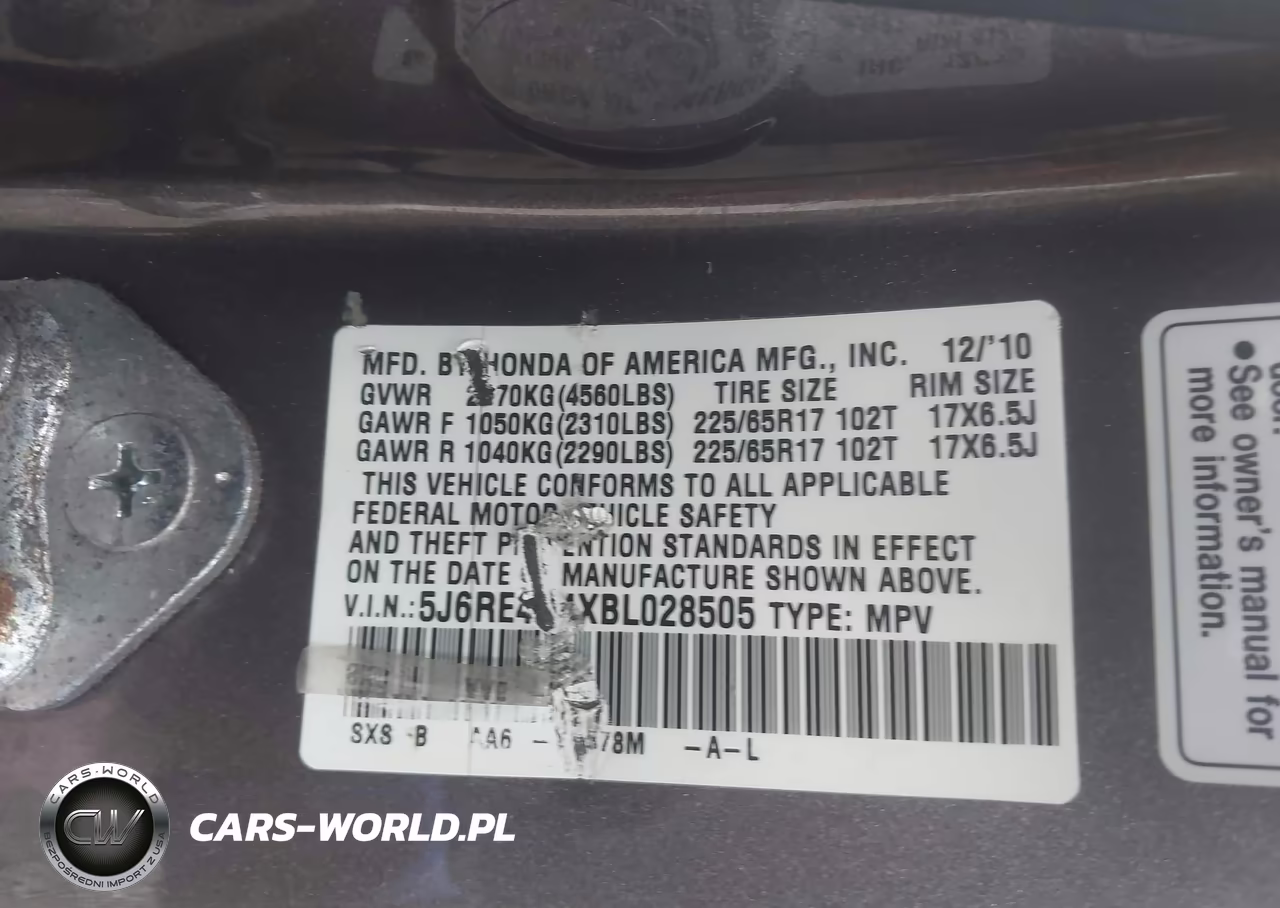 2011 Honda Cr-V Se VIN:5J6RE4H4XBL028505 - 9