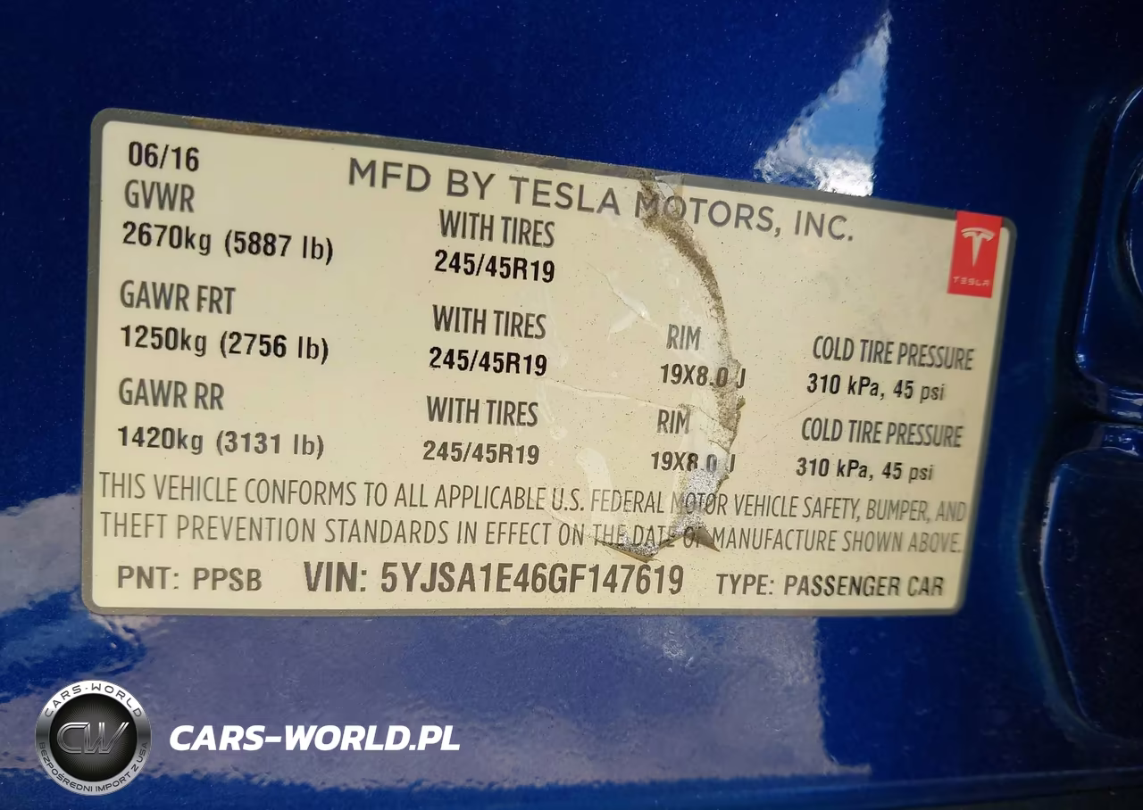 2016 Tesla Model S VIN:5YJSA1E46GF147619 - 9
