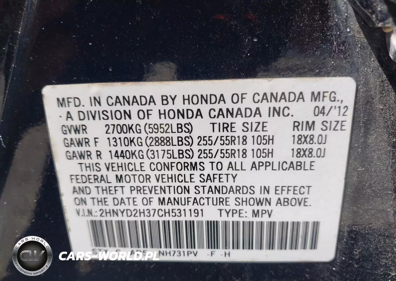 2012 Acura Mdx Technology Package VIN:2HNYD2H37CH531191 - 9